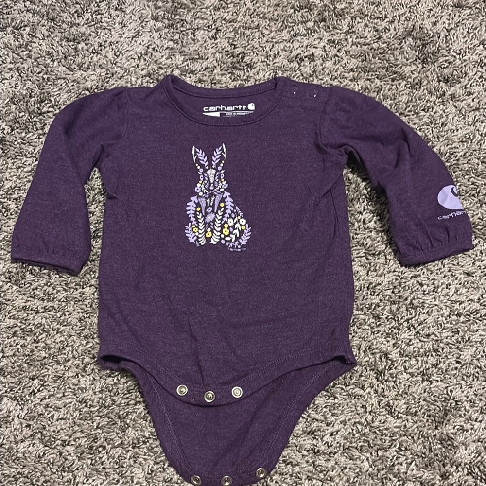 Carhartt Purple Longsleeve Onesie
